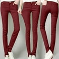 thumbnail image 1 of Tittly Sweatpants Women Jeans for Women Women High Jean Classic Solid Color Ankle Jeans Casual Regular Fitting Jeans Leggings for Women Comfy Pants Women Wine M, 1 of 8