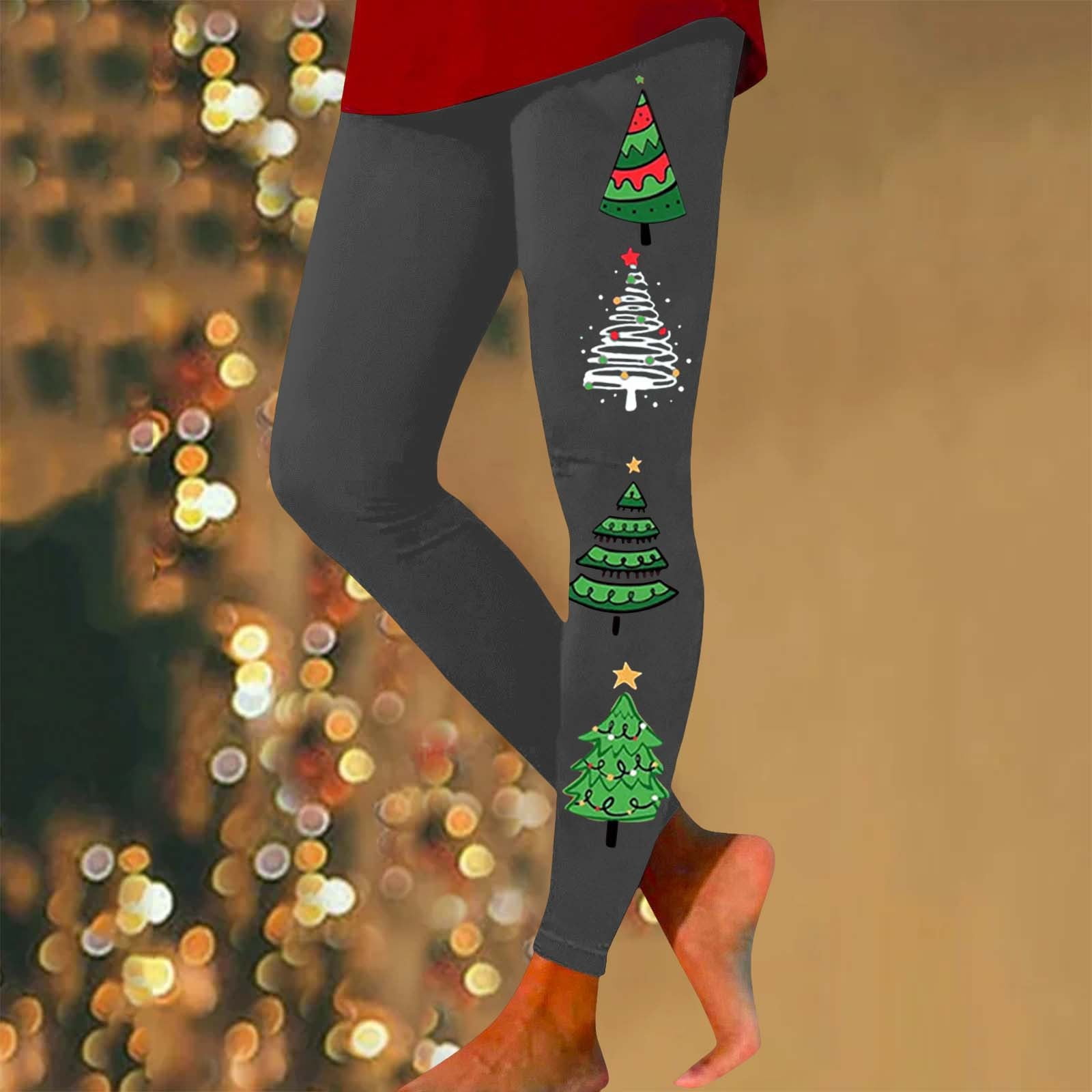 Women Christmas Digital Print Tight Leggings