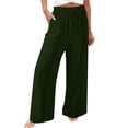 thumbnail image 1 of Tittly Sweatpants Women Lounge Pants Women Women Fashion Solid Color Cotton Elastic Long Pants Beach Leisure Trousers Baggy Pants Wide Leg Pants Woman AG S, 1 of 4