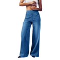 thumbnail image 1 of Tittly Sweatpants Women Lounge Pants Women Women Sweatpant Jeans Sweatpants That Look Like Jeans High Waisted Stretchy Pull On Wide Leg Denim Pants Baggy Pants Jeans for Women Dark Blue XXL, 1 of 4