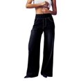 thumbnail image 1 of Tittly Sweatpants Women Lounge Pants Women Women Sweatpant Jeans Sweatpants That Look Like Jeans High Waisted Stretchy Pull On Wide Leg Denim Pants With Pocket Baggy Pants Jeans for Women Black XXL, 1 of 3