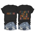 thumbnail image 1 of Tittly T Shirts for Women Graphic Tees Aunt Shirt I'm Just Here For My Nephew T Shirts Auntie Tee Shirt Crewneck Cotton Short Sleeve Tshirts Shirts Womens Tops Black L, 1 of 4