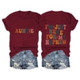thumbnail image 1 of Tittly T Shirts for Women Graphic Tees Aunt Shirt I'm Just Here For My Nephew T Shirts Auntie Tee Shirt Crewneck Cotton Short Sleeve Tshirts Shirts Womens Tops Wine L, 1 of 4