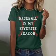 thumbnail image 1 of Tittly T Shirts for Women Graphic Tees Baseball Is My Favorite Season Women's Letter Baseball Print Shirt Short Sleeve Round Neck T Shirt Soft Casual Summer Clothing Tshirts Shirts Green L, 1 of 4