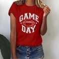 thumbnail image 1 of Tittly T Shirts for Women Graphic Tees Football T Shirts Women Cute Football Graphic Tee Tops Funny Sunday Casual Short Sleeve Tee Shirts Tshirts Shirts Tops for Women Trendy Red XXL, 1 of 4