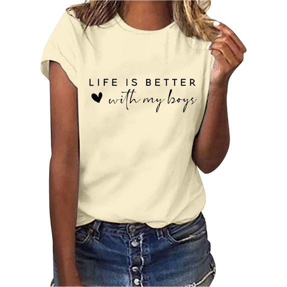 Tittly T Shirts for Women Graphic Tees Womens Fashion Workout T Shirts Athletic Plus Size Tops Summer Trendy Clothes 2025 Short Sleeve Spring Tee Tshirts Shirts Tops for Women Trendy Beige L
