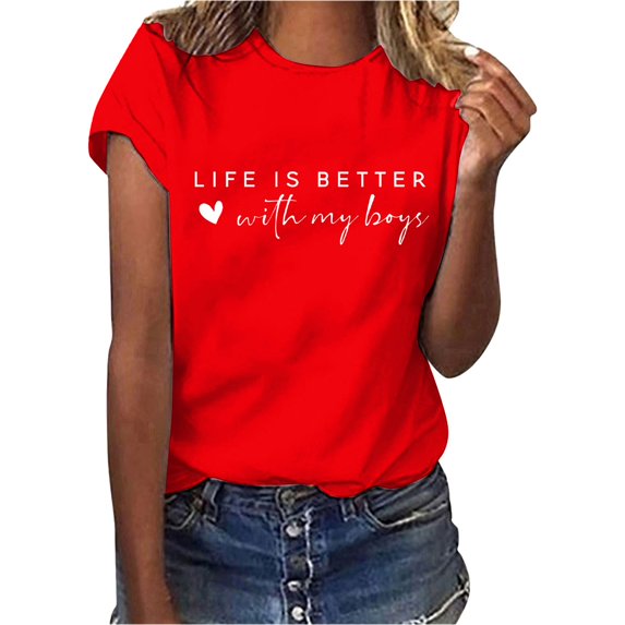 Tittly T Shirts for Women Graphic Tees Womens Fashion Workout T Shirts Athletic Plus Size Tops Summer Trendy Clothes 2025 Short Sleeve Spring Tee Tshirts Shirts Tops for Women Trendy Red XXL