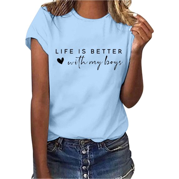 Tittly T Shirts for Women Graphic Tees Womens Fashion Workout T Shirts Athletic Plus Size Tops Summer Trendy Clothes 2025 Short Sleeve Spring Tee Tshirts Shirts Tops for Women Trendy Light Blue XL