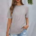 thumbnail image 1 of Tittly T Shirts for Women Spring Tops for Women Women's Tops Trendy Casual 2025 Crew Neck Lightweight Shirts Knit Tunic Basic T Shirt Tshirts Shirts Basic Tees Grey XL, 1 of 5