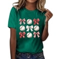 thumbnail image 1 of Tittly T Shirts for Women Spring Tops for Women Womens Fashion Workout T Shirts Athletic Plus Size Tops Summer Trendy Clothes 2025 Short Sleeve Spring Tee Graphic Tees Tshirts Shirts Green L, 1 of 8