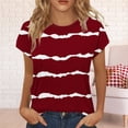 thumbnail image 1 of Tittly T Shirts for Women Spring Tops for Women Womens Summer Tops Short Sleeve Shirts Crew Neck Cute Trendy Tunic Blouses Graphic Tees Tshirts Shirts Red S, 1 of 4