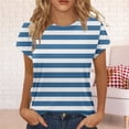 thumbnail image 1 of Tittly T Shirts for Women Spring Tops for Women Womens Summer Tops Short Sleeve Shirts Crew Neck Cute Trendy Tunic Blouses Graphic Tees Tshirts Shirts Sky Blue XXL, 1 of 4