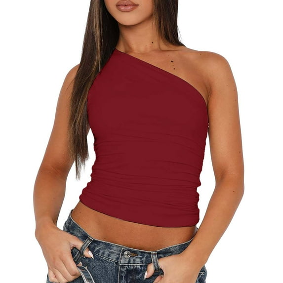 Tittly T Shirts for Women Basic Tees Women Casual Printing Short Sleeves V Neck Loose T Shirt Blouse Tops Tshirts Shirts Going Out Tops Red S