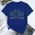 thumbnail image 1 of Tittly T Shirts for Women Tshirts Shirts Women's In My Boy Mom Printed T Shirt Cotton Round Neck Casual Short Sleeves Basic Tees Summer Tops Blue M, 1 of 4