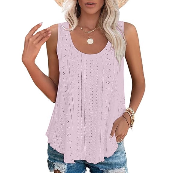 Tittly Tank Tops Vest for Women Women's Solid Color Fashionable Casual Round Neck Sleeveless Camisole Top Womens Tops Vest Tops for Women Red M