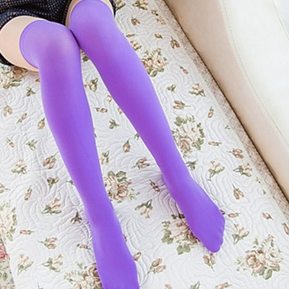 Tittly Thigh High Stockings Socks for Women Women Fashion Over Knee High Stretch Nylon Socks Slouch Socks Cute Socks Purple 1*1*1