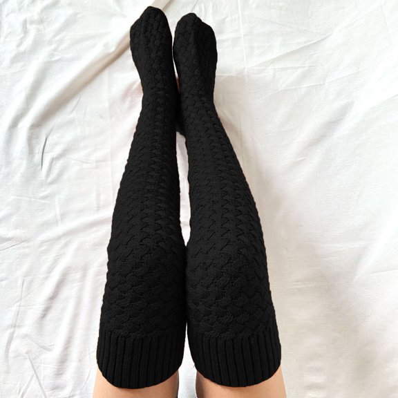 Tittly Thigh High Stockings Stockings for Women Stockings Stockings Cotton Ladies High Women Warm Socks The Girls Warm Thigh Socks for Women Slouch Socks Black One Size