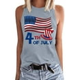 thumbnail image 1 of Tittly Usa Flag Tee Tops Flag Tank Tops for Women. Fourth Of July Shirts for Women 4th Of July Shirts Patriotic Shirts for Women Gray L, 1 of 4