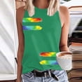 thumbnail image 1 of Tittly Vest for Women Tank Tops Tank Tops For Women Crew Neck Sleeveless Tie Dye Shirt Casual Summer Solid Color Vest Tops for Women Womens Tops Green XXL, 1 of 4
