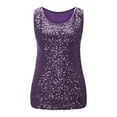 thumbnail image 1 of Tittly Vest for Women Tank Tops Women's Sequin Bottom Sleeveless Underwired Camisole Tops Tank Vest Vest Tops for Women Womens Tops Purple A, 1 of 4