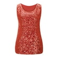 thumbnail image 1 of Tittly Vest for Women Tank Tops Women's Sequin Bottom Sleeveless Underwired Camisole Tops Tank Vest Vest Tops for Women Womens Tops Red A, 1 of 5