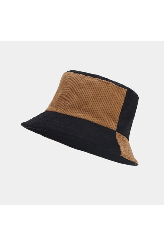 Visor Hats Bucket Hats Women's Fall/Winter Pinstripe Corduroy Two Tone Splicing Basin Hat Vacation Sun Hat Fashion Fisherman Hat Hats for Women Summer Hats Khaki One Size