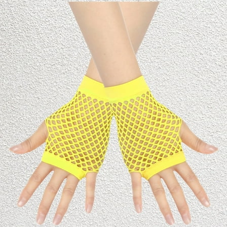 Tittly Winter Gloves Gloves for Women Short Fishnet Gloves Fingerless For Women Fish Net Mesh Goth 80s Scene Accessories Fishnet Gloves Cotton Gloves Beige One Size