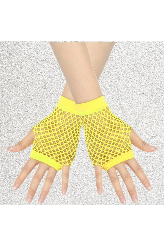 Winter Gloves Gloves for Women Short Fishnet Gloves Fingerless For Women Fish Net Mesh Goth 80s Scene Accessories Fishnet Gloves Cotton Gloves Beige One Size