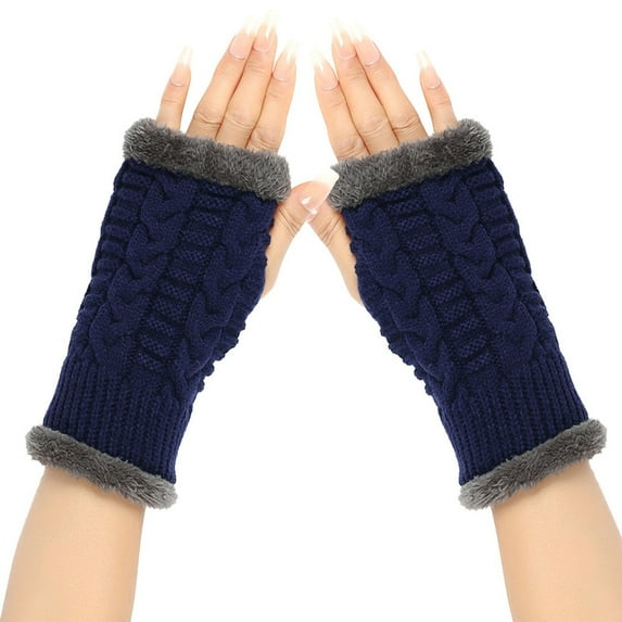 Tittly Winter Gloves Gloves for Women Winter Gloves For Women Warm Glove Windproof Elastic Texting Black Gloves Women Thermal Gloves Knit Gloves Cotton Gloves Navy A