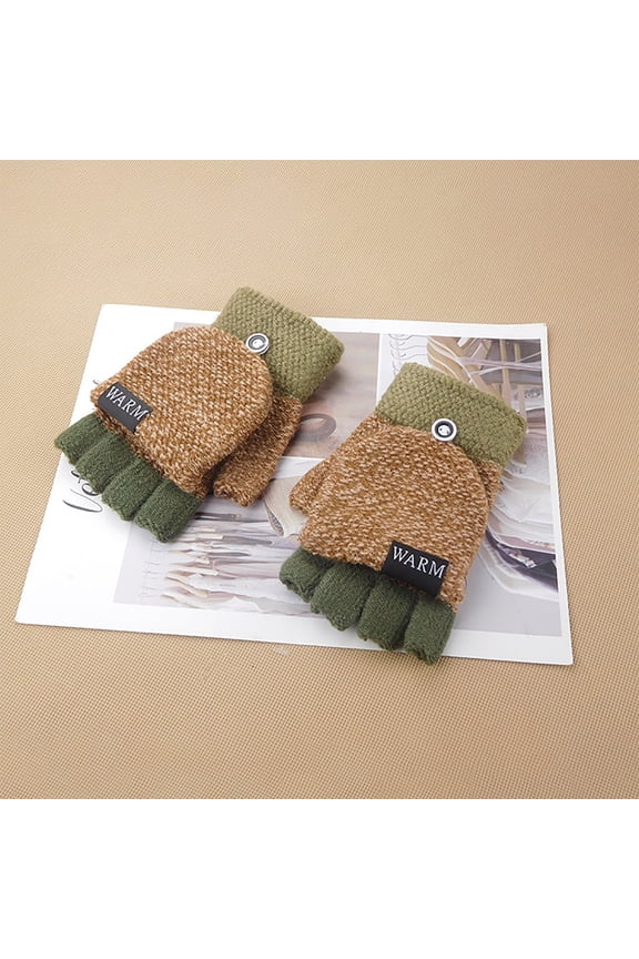 Winter Gloves Gloves for Women Winter Knitted Fingerless Gloves Mittens Warm Mitten Glove For Women And Men Knit Gloves Warm Gloves AG One Size