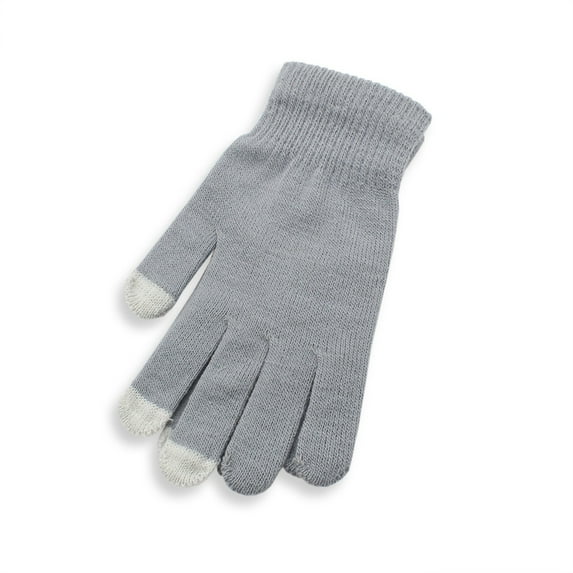 Tittly Winter Gloves Gloves for Women Knitted Cold Proof Plush Thickened Christmas Gloves Cotton Gloves Warm Gloves Grey A