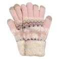 thumbnail image 1 of Tittly Winter Gloves Grip Socks Knitted Cold Proof Plush Thickened Christmas Gloves Gloves for Women Hats for Men Hot Pink A, 1 of 3