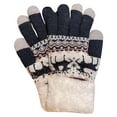thumbnail image 1 of Tittly Winter Gloves Grip Socks Knitted Cold Proof Plush Thickened Christmas Gloves Gloves for Women Hats for Men Navy A, 1 of 3