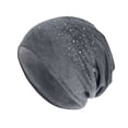 thumbnail image 1 of Tittly Winter Hats Beanie Autumn And Winter Style Starry Soft Velvet Pullover Cap For Warmth And Ear Skull Caps Hats for Women Grey A, 1 of 2