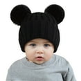 thumbnail image 1 of Tittly Winter Hats Beanie Baby Winter Hat Toddler Beanie Hats Girl Boy Beanie For Kids Knit Warm For Cold Weather Skull Caps Hats for Women Black One Size, 1 of 4