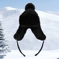 thumbnail image 1 of Tittly Winter Hats Beanie Cosy Beanie Hat Women Warm Faux Trapper Hat Fuzzy Ear Ski Snow Hats For Outdoors Skull Caps Hats for Women Black One Size, 1 of 4