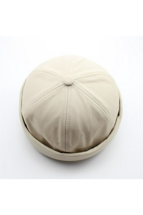 Winter Hats Beanie Men Mechanic Cap Color Women Brimless Casual Solid Sailor Hat Baseball Caps Skull Caps Hats for Women White One Size