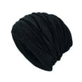 thumbnail image 1 of Tittly Winter Hats Beanie Men Winter Outdoor Wool Knit Warm Hat Thick Soft Ski Caps Skull Caps Hats for Women Black One Size, 1 of 2