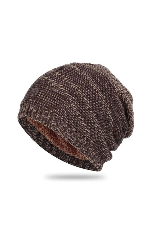 Winter Hats Beanie Men Women Hat Warm Chunky Cable Knit Hats Soft Thick Cute Knitted Cap For Cold Weather Pile Of Hats Skull Caps Hats for Women Coffee One Size