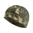 thumbnail image 1 of Tittly Winter Hats Beanie Men Women Riding Small Hat Summer Windproof Sports Hat Outdoor Sports Soft Hat Headgear Hat Motorcycle Liner Skull Caps Hats for Women Army Green One Size, 1 of 2