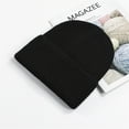 thumbnail image 1 of Tittly Winter Hats Beanie Outdoor Knitted Woolen Warm Hat Women's Solid Hat Fashion Casual Baseball Caps Skull Caps Hats for Women Black One Size, 1 of 2