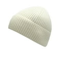 thumbnail image 1 of Tittly Winter Hats Beanie Unisex Beanie Winter Knitted Cuffed Soft Warm Hat For Men/Women Ski Watch Cap Skull Caps Hats for Women White One Size, 1 of 5
