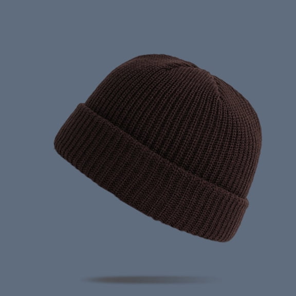 Tittly Winter Hats Beanie Unisex Fashion Warm Winter Casual Knitted Hat Solid Color All- Hat Skull Caps Hats for Women Brown One Size