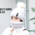 thumbnail image 1 of Tittly Winter Hats Beanie Velvet Hat Hat Woolen Letter Two- Cute Ladies Plus Knitted Warm B-Mark Baseball Caps Skull Caps Hats for Women F 22x17, 1 of 5