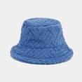 thumbnail image 1 of Tittly Winter Hats Beanie Women's Autumn And Winter Solid Color Warm Plush Fisherman Hat Lei Feng Hat Skull Caps Hats for Women Blue One Size, 1 of 3