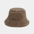 thumbnail image 1 of Tittly Winter Hats Beanie Women's Autumn And Winter Solid Color Warm Plush Fisherman Hat Lei Feng Hat Skull Caps Hats for Women Khaki One Size, 1 of 3