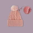 thumbnail image 1 of Tittly Winter Hats Beanie Women's Autumn Winter Solid Color Thickened Warm Dough Thick Thread Knitting Hat With Wool Skull Caps Hats for Women Pink One Size, 1 of 3