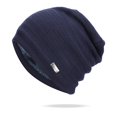 thumbnail image 1 of Tittly Winter Hats Beanie Womens And Mens Pullover Caps Ladies Knitted Hats Open Cotton Pile Caps Ear Guards Warm Caps Mens Skull Caps Hats for Women Navy One Size, 1 of 4