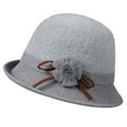 thumbnail image 1 of Tittly Winter Hats Bucket Hats Women's Autumn And Winter Dome Casual Fisherman Pot Hat Small Bowler Hat Visor Hats Hats for Women Grey M, 1 of 3