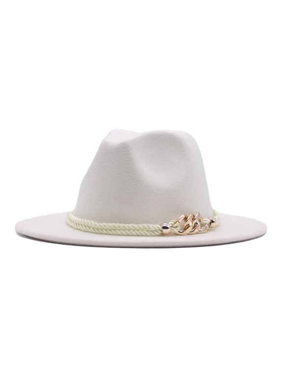 Winter Hats Grip Socks Hat Fedora Classic Wide Belt Floppy Wool Womens Hat Panama Buckle Caps Running Hat Hats for Men White One Size